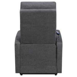 English Elm Lyle Charcoal Power Lift Massage Chair with Heat, USB Remote, Gel Memory Foam & Dual Storage Pockets B062P333409