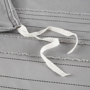 JLA Home Intelligent Design - Cationic Soft-Feel Clip Jacquard Duvet Cover Set with Textured Stripes and Coordinating Throw Pillow 90 L x 68 W x 0.13H ID12-2302