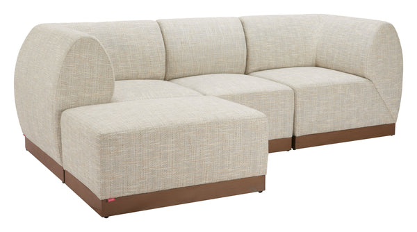 Zuo Modern Christy Armless Chair - Stylish Modern Design With Durable Outdoor Fabric For Ultimate Comfort Beige 100% Polyester,Aluminum 704147-zuo-modern