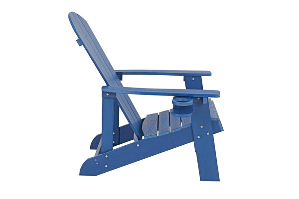 English Elm Lounge Chair - Navy Blue All-Weather Outdoor Relaxation With Adjustable Footrest & Retro Design W2085P364049