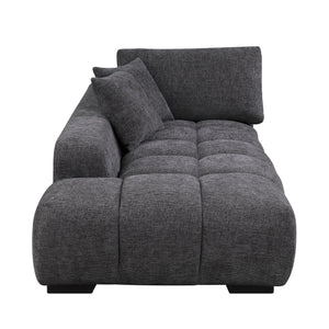 English Elm Chosen Chenille Sectional Sofa with Toss Pillows and Dual Chaises, Pocket Coil Seats, Durable Frame Gray 43 L x 81.88 W x 16.5 H B2726S00038