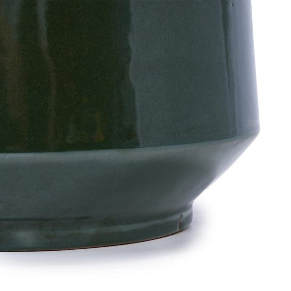 English Elm Set Of 3 Ceramic Flowerpots – Elegant Antique Green Planters For Indoor & Outdoor Decor Spaces W3273P321498-GIGA