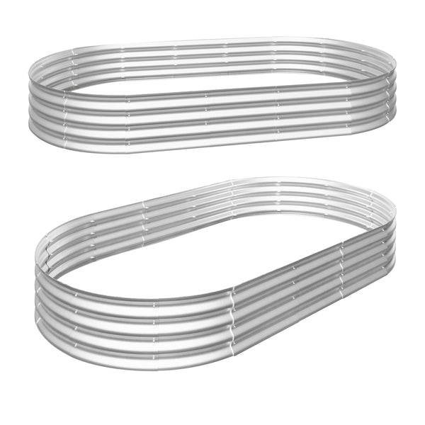 English Elm 8x4x1ft Galvanized Raised Garden Bed Kit – Heavy-Duty, Rust-Resistant Modular Planter, Easy Assembly W840P310527