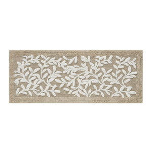 JLA Home Madison Park - Cotton Tufted Leaf Bath Rug with OEKO-TEX Safety, Plush Absorbent Cotton, Skid-Resistant Backing 60 L x 24 W x 0.5H MP72-8342