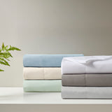 Sleep Philosophy Smart Cool Microfiber Casual Sheet Set SHET20-1185 Light Grey