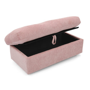English Elm Leisure Chenille Two Seat Reclining Sofa with Usb Port Storage Ottoman Padded Armrests Pink W487S00519