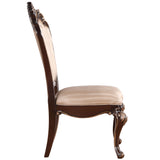 English Elm Ravenda Beige and Brown Side Chairs With Flared Back Legs and Padded Seat (Set Of 2)