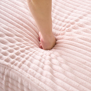 English Elm 47.24-inch corduroy armchair with storage ottoman and USB ports, spring seat, solid wood frame lounge Pink W3356S00022