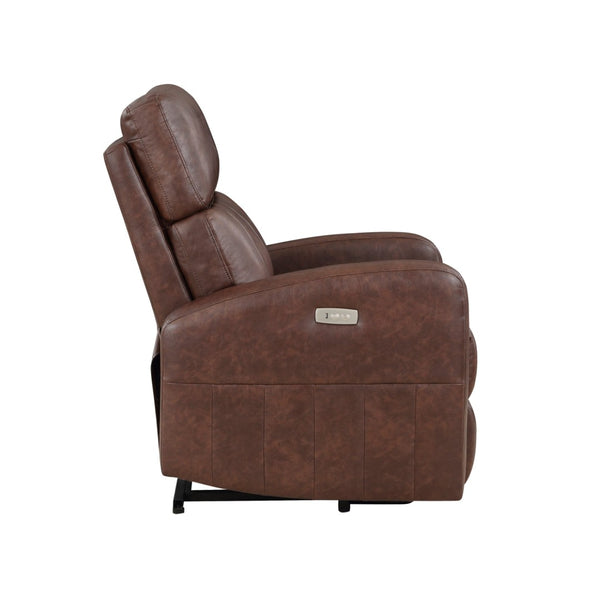 English Elm Power Lift Recliner Chair Faux Leather Upholstered Transitional Living Room Seat B011P262303