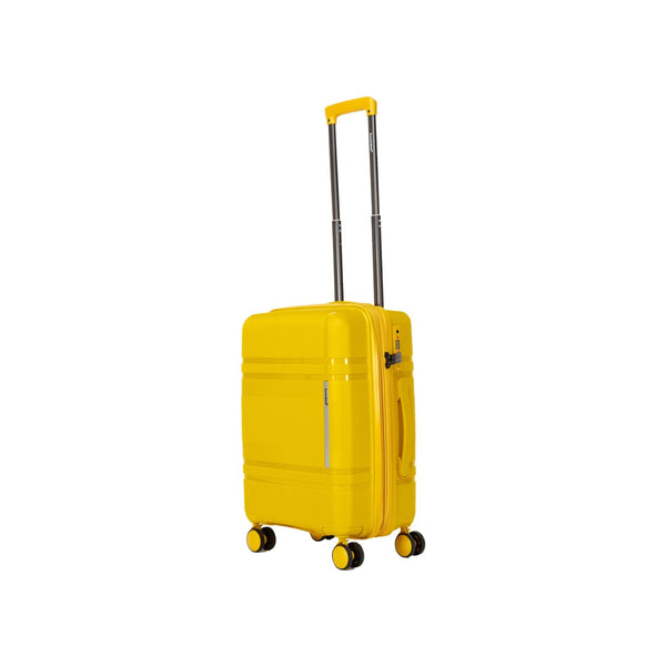 English Elm 6-piece Hard Shell Spinner Luggage Set Expandable Polypropylene with Combo Lock Yellow T3292P327098