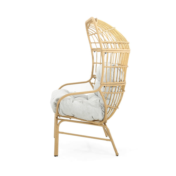 English Elm Christopher Knight Home® - Palos Outdoor Wicker Loveseat - Stylish Light Brown, Weather-Resistant Pe Rattan For Comfort & Durability N775P191275L