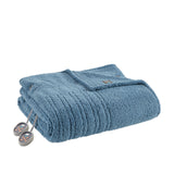 True North by Sleep Philosophy Sherpa Casual Heated Blanket TN54-0495 Blue