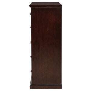 English Elm Anzio Six Drawer Chest Warm Wood Finish Bedroom Storage with Round Knob Hardware Cappuccino B062P451785