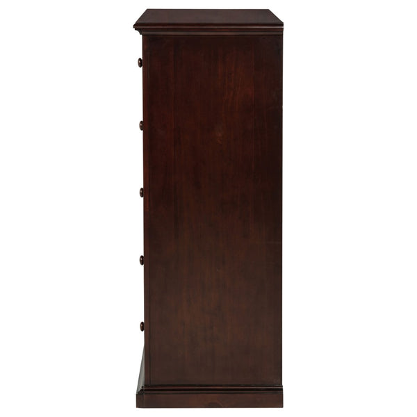 English Elm Anzio Six Drawer Chest Warm Wood Finish Bedroom Storage with Round Knob Hardware Cappuccino B062P451785