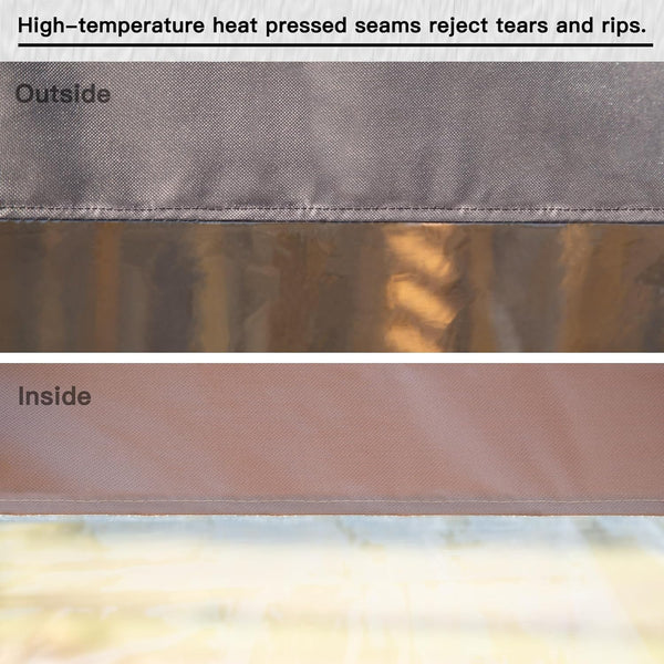 English Elm Heavy Duty Outdoor Clear Panel Curtain - 18 Oz Waterproof Pvc Polyester, Weatherproof & Tearproof! W1859P238834