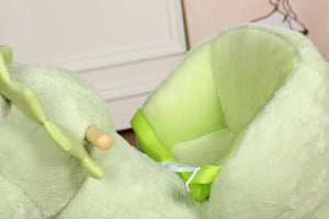 English Elm Kids Plush Dinosaur Rocking Toy with Safety Belt Lullaby Sounds and Hand Puppets W3723P374145