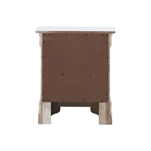 English Elm Sophisticated Champagne Nightstand with Two Drawers, 24"H x 21"W x 16"D, Fully Assembled, Durable Transitional Design B078108390