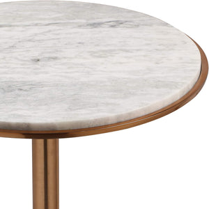 English Elm Christopher Knight Home® - Modern Aluminum Accent Table with Marble Top, Antique Brass Finish, Lightweight Rust-Resistant Glam Accent (18" x18") 67035.00
