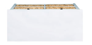 English Elm Flavius Console Cabinet with Six Storage Drawers, Basket-Front Rustic Charm & Smooth Glide Hardware for Stylish Organization White 34 L x 16 W x 11 H B2726P252319