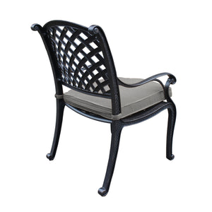 English Elm Cast Aluminum Dining Arm Chair With All-Weather Cushion For Indoor & Outdoor Comfort & Style B010P278352