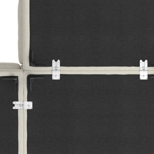 English Elm Ava Handcrafted Mid-Century Corner Sectional Sofa with Eco Performance Fabric, Seats 5 Comfortably Cream B136P199283