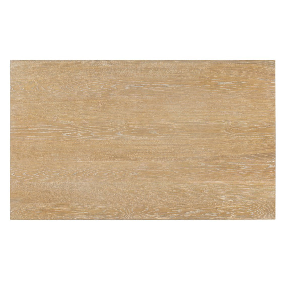 English Elm TREXM Retro 6-Piece Dining Set with Trestle Table, Upholstered Chairs & Bench for Cozy Gatherings Natural ST000124AAN