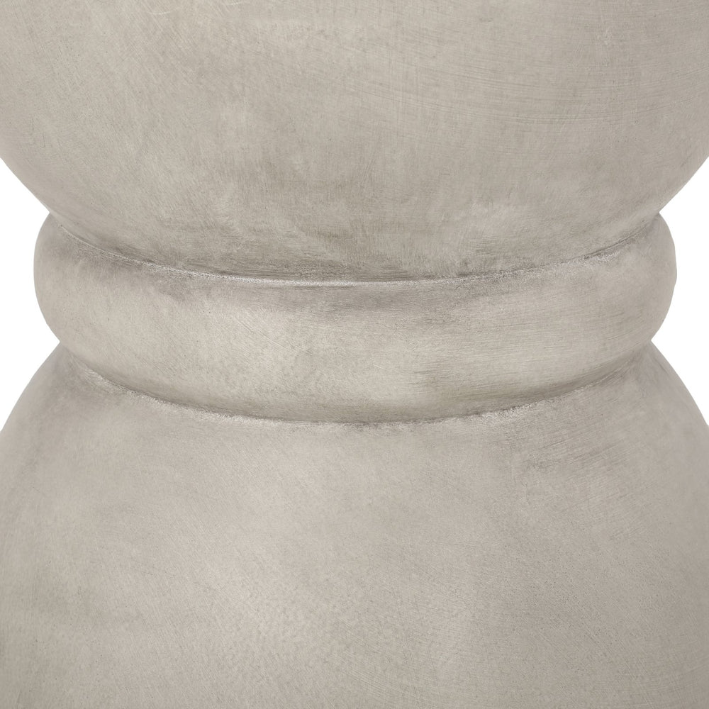 English Elm Christopher Knight Home® - SIDE Concrete Grey Hourglass Side Table with Handle — Lightweight Durable Outdoor End Table, 13.5"W x18.5"H 69459.00CONRT