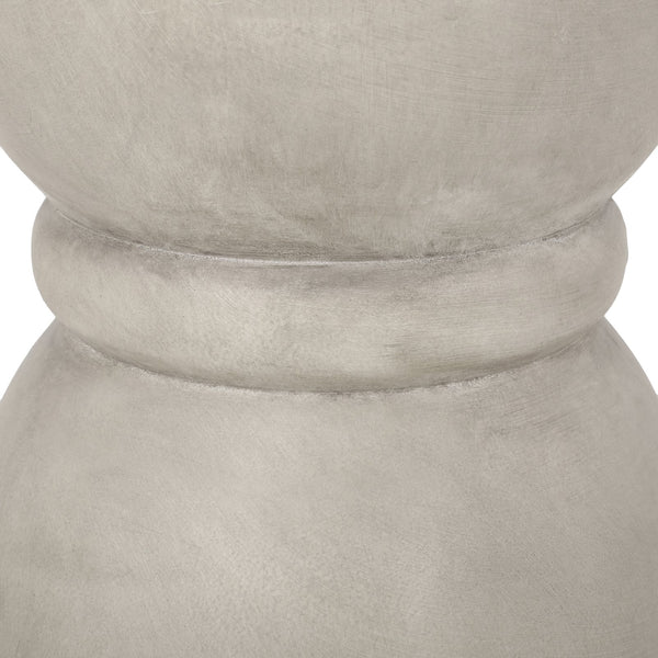 English Elm Christopher Knight Home® - SIDE Concrete Grey Hourglass Side Table with Handle — Lightweight Durable Outdoor End Table, 13.5"W x18.5"H 69459.00CONRT