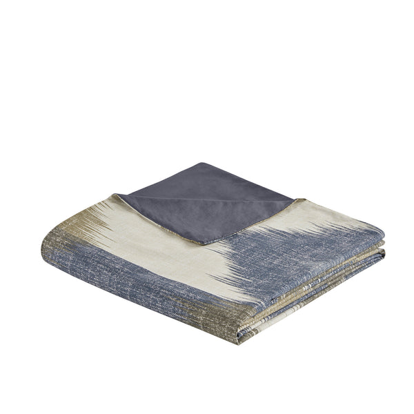 English Elm Full/Queen Alpine Duvet Cover Mini Set — 200TC Cotton Ikat Chevron, OEKO-TEX, Antimicrobial Finish B03596513