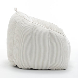English Elm Giant Corduroy Bean Bag with Armrests Shredded Foam Lounge Chair for Living Room Beige W2200P442622