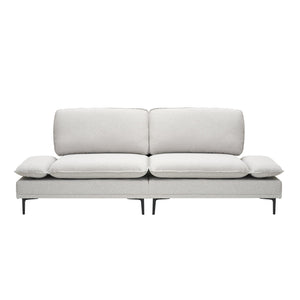 English Elm Woven 2-Seater Sofa 89" Wide Upholstered Polyester Blend, Solid Wood Frame, Metal Legs, Modern W1658S00059