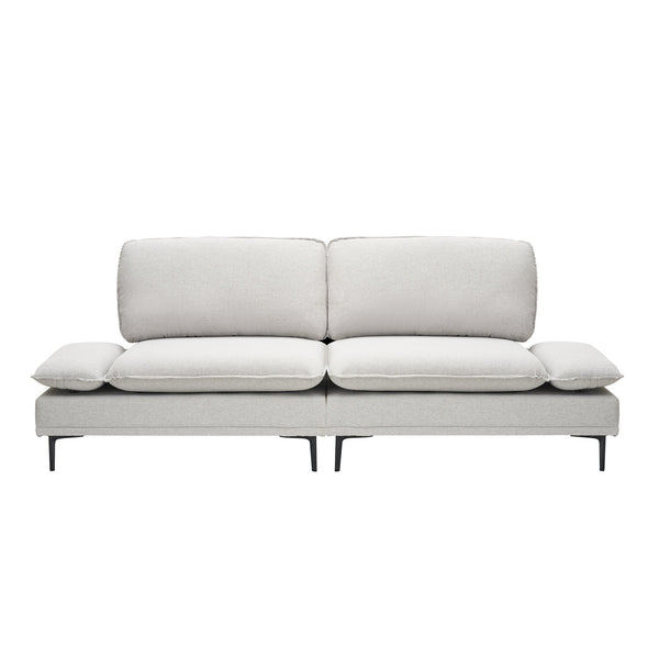 English Elm Woven 2-Seater Sofa 89" Wide Upholstered Polyester Blend, Solid Wood Frame, Metal Legs, Modern W1658S00059