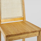 Solid Wood Counter Stool with Rattan Back Insert - Set of 2 Natural CATD7DNA Walker Edison