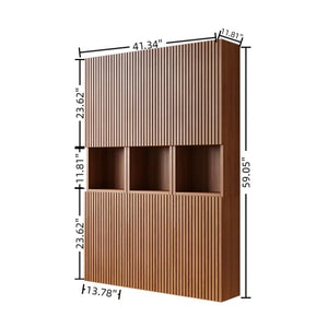 English Elm Mitch Modular Wall Mounted Cabinet Set Oak Woodgrain Soft Close Bathroom Storage W2615S00523