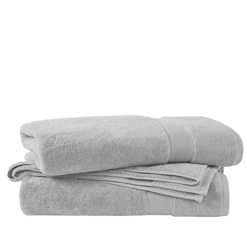 JLA Home Madison Park Signature - Ultra-Soft plush 100% long-staple cotton towel set, 800 GSM, Oeko-Tex certified, spa-quality absorbency Silver MPS73-431