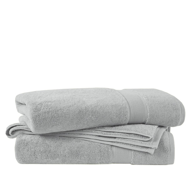 JLA Home Madison Park Signature - Ultra-Soft plush 100% long-staple cotton towel set, 800 GSM, Oeko-Tex certified, spa-quality absorbency Silver MPS73-431