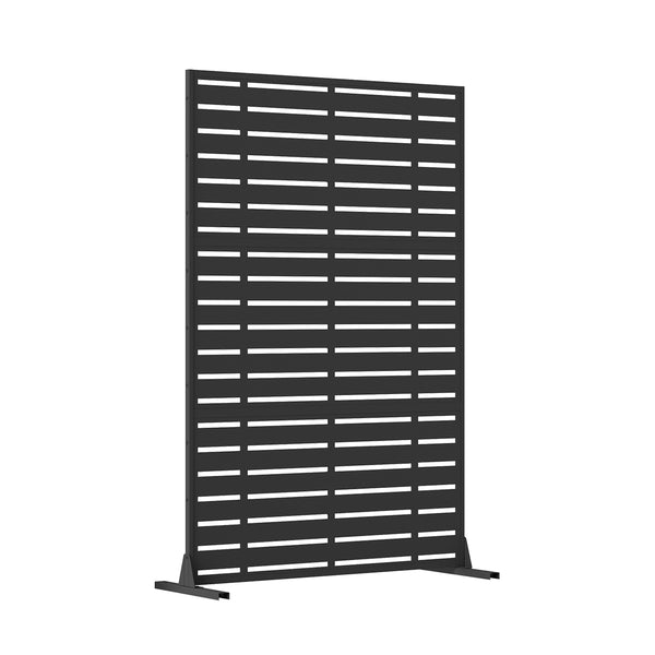 English Elm Outdoor Privacy Screen Freestanding - Weather-Resistant Metal Frame & Fade-Proof Resin Panels, Stable W1859P339186