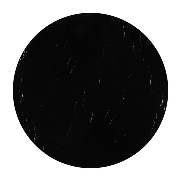 English Elm 5-Piece Round Dining Set with 43" Modern MDF Table and 4 Upholstered Fabric Chairs for Compact Spaces Beige+Black N752S001055A