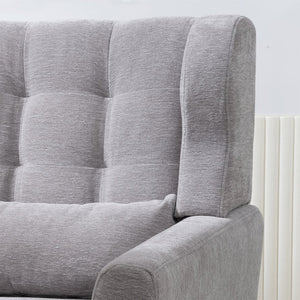 English Elm Modern Accent Chair with Ergonomic Chenille Upholstery, Padded Foam Seat and Solid Wood Legs, Stylish Lounge Seating for Living Room Bedroom Reading Nook Grey W1028P162720