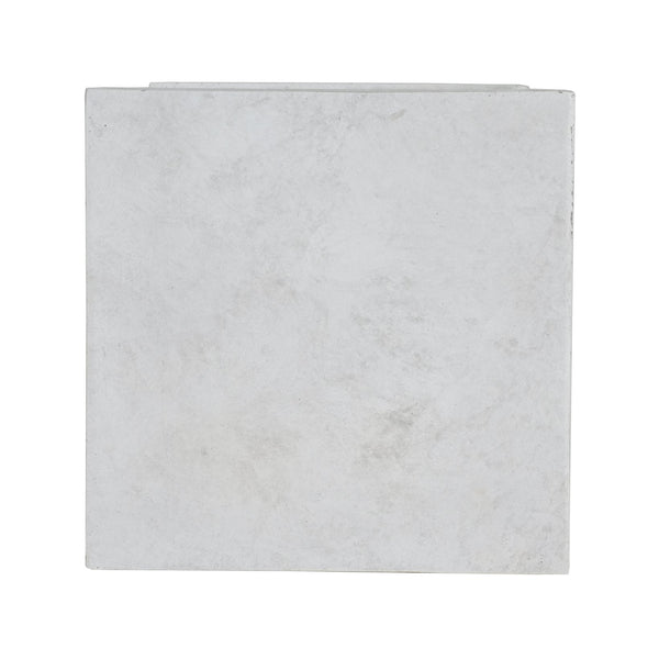 English Elm Christopher Knight Home® - 25.75'' Handcrafted Classic Square Flower Stand Pedestal in Antique White MGO – Indoor/Outdoor Display Elegance N772P334165W