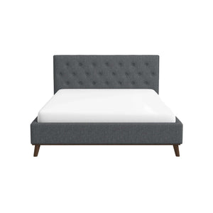 English Elm Ashcroft Furniture - Graceville King Size Upholstered Platform Bed With Tall Tufted Headboard - Modern Comfort & Style B183S00061