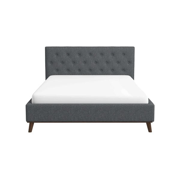 English Elm Ashcroft Furniture - Graceville King Size Upholstered Platform Bed With Tall Tufted Headboard - Modern Comfort & Style B183S00061