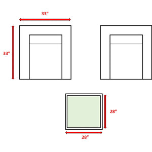 English Elm Fully Assembled Rattan Wicker 3-Piece Seating Set For Two With Cushions - Stylish & Durable Comfort B120S00030