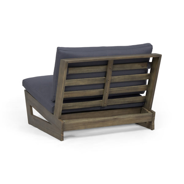 English Elm Christopher Knight Home® - SHERWOOD Club Chair with Acacia Wood Frame, Weather-Resistant Outdoor Lounge Seating with Cushions DARK GREY 64867.00DGRYMP1