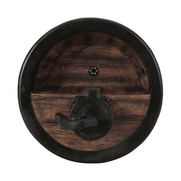 English Elm Christopher Knight Home® - 26.5" Handcrafted Weather-Resistant Wood Finish Floor Fountain with Waterfall Effect & LED Light 71775.00BRN