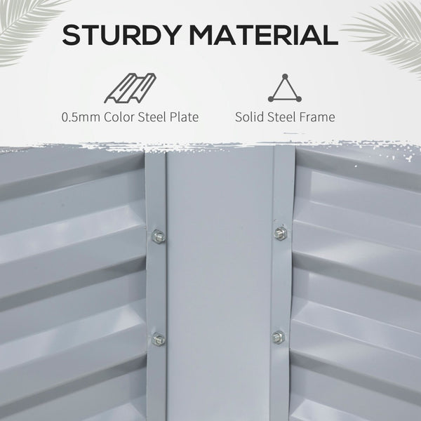 English Elm Outsunny 4' X 3' Galvanized Raised Garden Bed & Pvc Greenhouse Cover For Year-Round Planting Success W2225P174457-GIGA