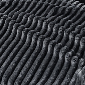 English Elm 71" Plush Corduroy Sofa with Hidden Armrest Storage, USB Charging Port, Solid Wood Frame Comfort Dark Gray W3817P375162