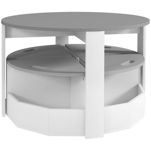 English Elm Qaba Kids 5-Piece Table And Chairs Set With Storage For Art, Crafts, Playroom, Nursery - Gray W2225P217322-GIGA