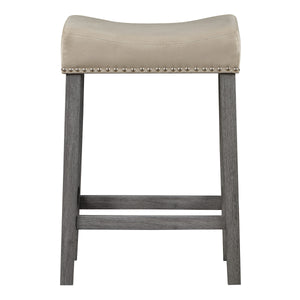 OSP Home Furnishings Celina 5-Piece Counter Height Set Antique Grey/Lt Grey