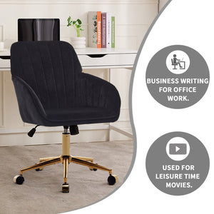 English Elm Ty Ergonomic Swivel Office Chair - Plush Velvet, Memory Foam Support, Stylish Design For Home & Work W2311P199079-GIGA